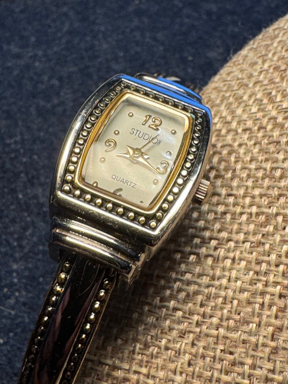 Studio Watch Quartz Movement Gold Tone (needs battery)